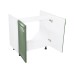 Corp inferior 80 cu 2 usi masca chiuveta Zebra MDF verde dreptunghi
